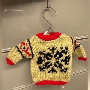 VTG Knitted Sweater Christmas Ornament